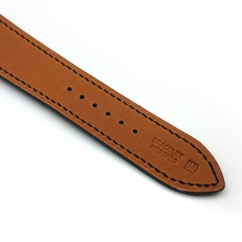 Arceau Steel Black Dial on Black Epsom Leather Strap