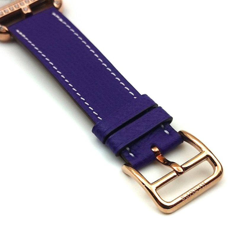 Cape Cod GM Quartz Rose Gold with Diamond Bezel on Purple Epsom Leather Strap