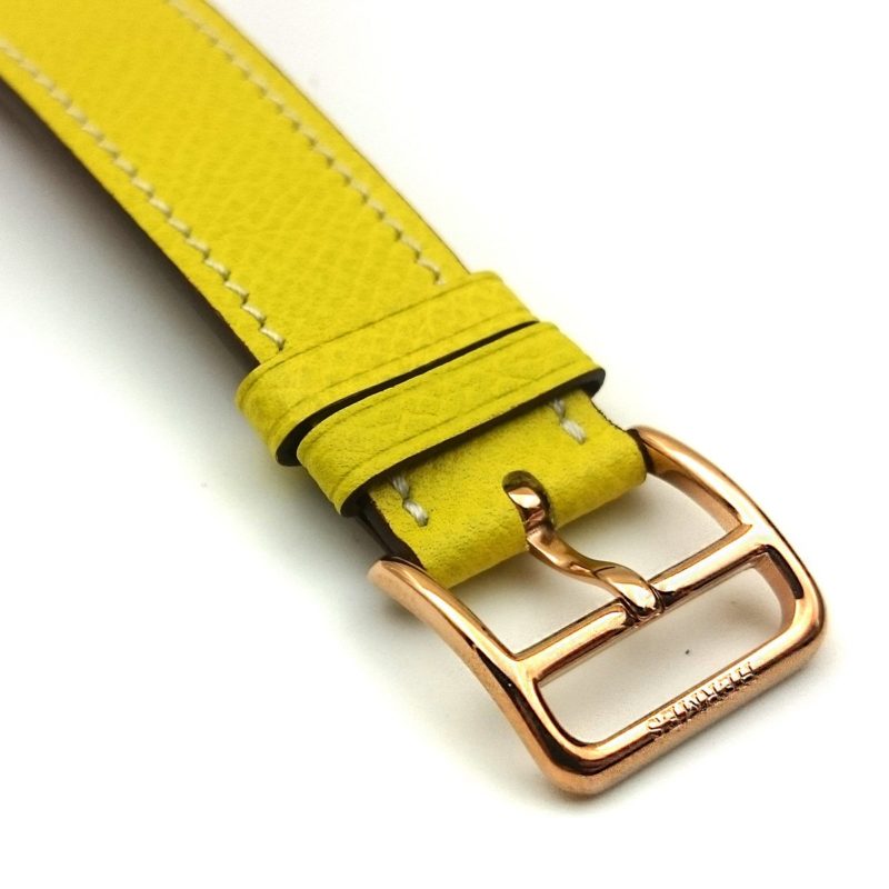 Cape Cod GM Quartz Rose Gold with Diamond Bezel on Yellow Epsom Leather Strap