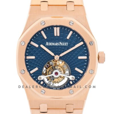 Royal Oak Tourbillon Extra-Thin Blue Dial in Rose Gold 2018 SIHH Ref. 26522OR