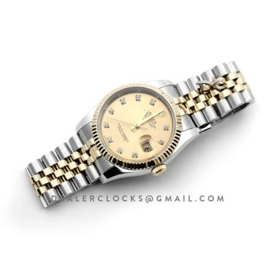 Datejust II 116333 Yellow Gold Dial in Gold/Steel with Diamond Markers
