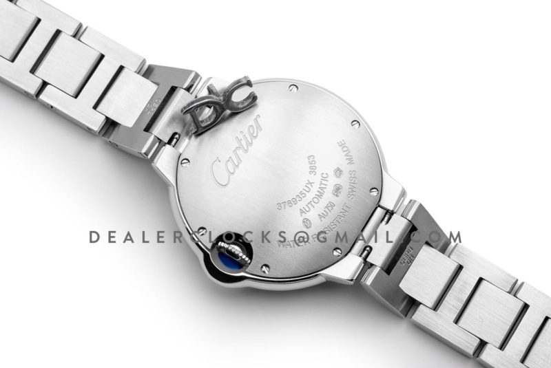Ballon Bleu De Cartier 36mm Silver Dial with Diamond Bezel in Steel