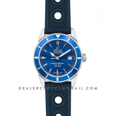 Superocean Heritage II B20 Automatic in Blue Dial with Blue Bezel on Blue Rubber Strap