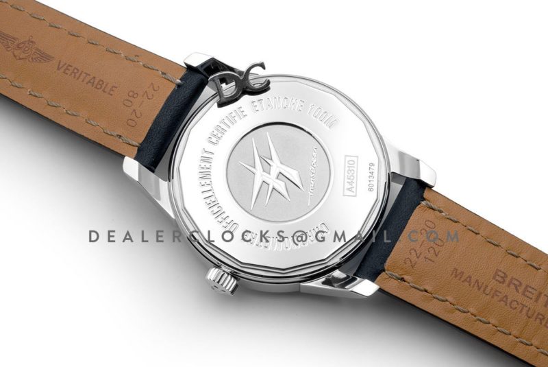 Transoccean Day & Date Blue Dial in Steel on Leather Strap
