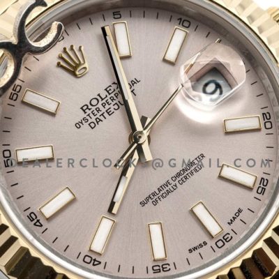 Datejust II 116333 Silver Dial in Gold/Steel with Stick Markers on Oyster Bracelet