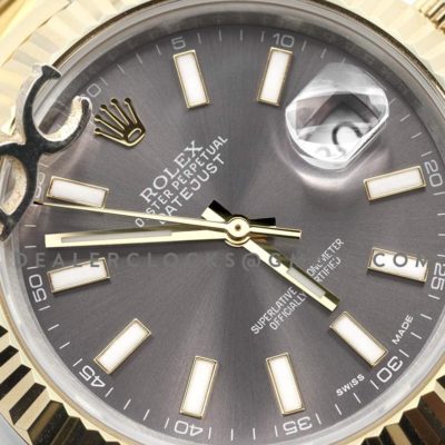 Datejust II 116333 Grey Dial in Yellow Gold/Steel with Stick Markers on Oyster Bracelet