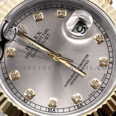 Datejust II 116333 Grey Dial in Yellow Gold/Steel with Diamond Markers on Oyster Bracelet