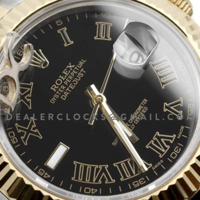 Datejust II 116333 Black Dial in Yellow Gold/Steel with Roman Markers