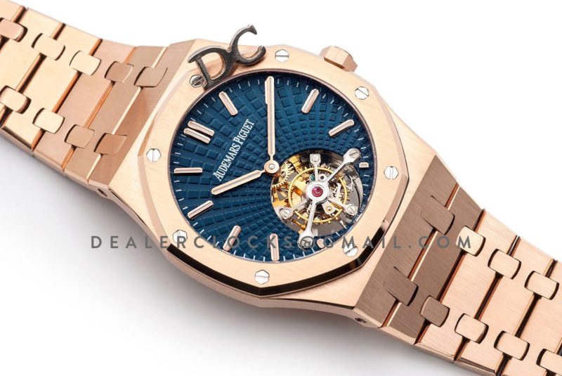 Royal Oak Tourbillon Extra-Thin Blue Dial in Rose Gold 2018 SIHH Ref. 26522OR