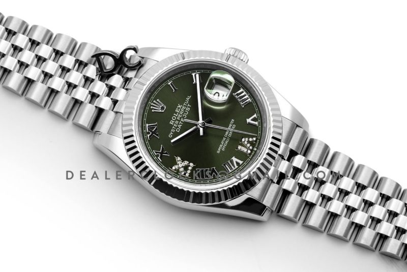 Datejust 36 Olive Green Dial with Roman/Diamond Markers