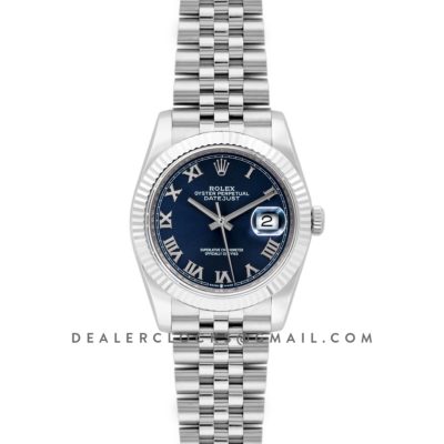 Datejust 36 116234 Blue Dial with Roman Numeral Markers