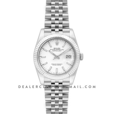 Datejust 36 116234 White Dial with Stick Markers