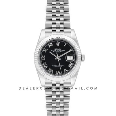 Datejust 36 116234 Black Dial with Roman Numeral Markers