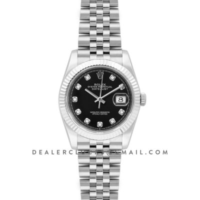 Datejust 36 116234 Black Dial with Diamond Markers