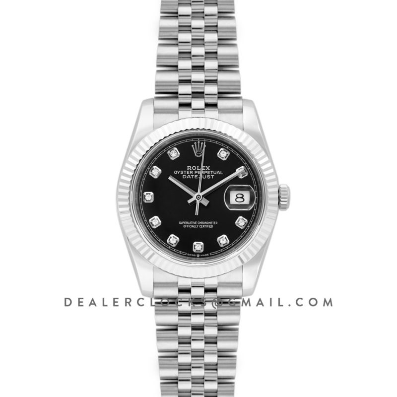 Datejust 36 116234 Black Dial with Diamond Markers