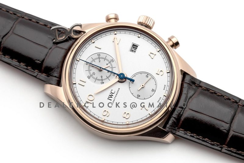 Portugieser Chronograph Classic IW3903 White Dial in Rose Gold