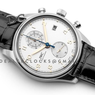 Portugieser Chronograph Classic IW3903 White Dial in Steel