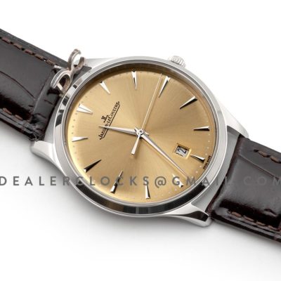 Master Ultra Thin Date Champagne Dial in Steel