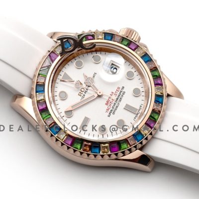 Yacht-Master Baymax Silver Dial with Gem-Set Bezel