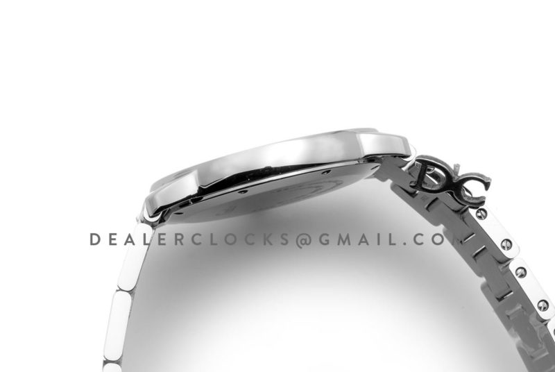 Ronde Louis Cartier Watch 36mm White Dial in Steel on Bracelet