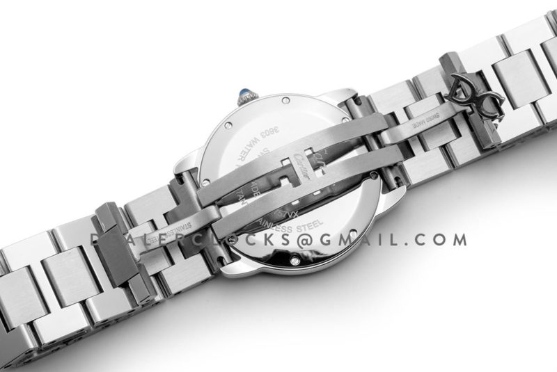 Ronde Solo de Cartier Watch 29mm White Dial in Steel on Bracelet