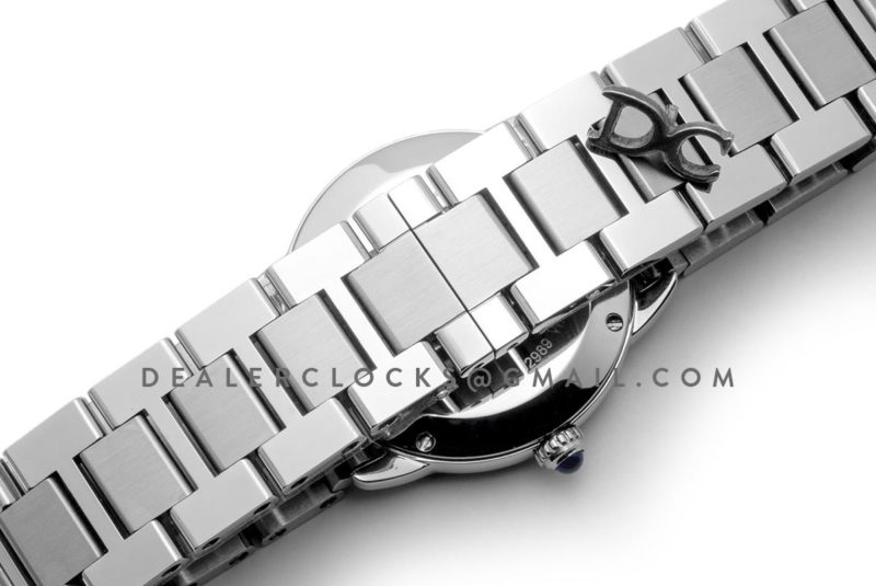 Ronde Louis Cartier Watch 29mm White Dial in Steel on Bracelet