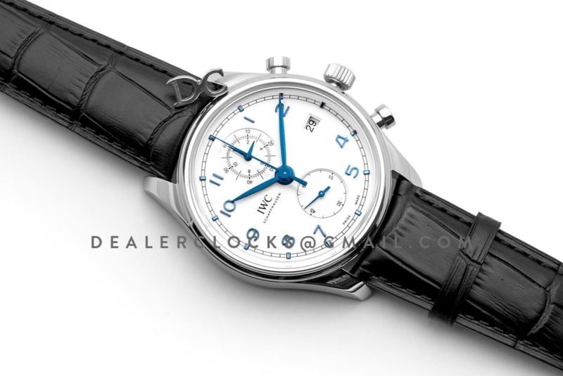 Portugieser Chronograph Classic IW390302 White Dial in Steel