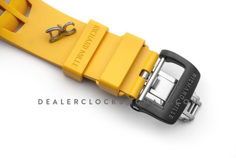 RM 011 Automatic Flyback Chronograph Carbon on Yellow Rubber Strap