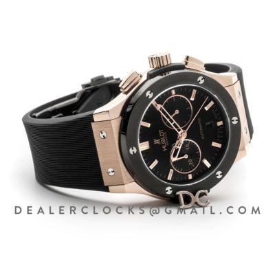 Classic Fusion Chronograph Black Dial in Rose Gold