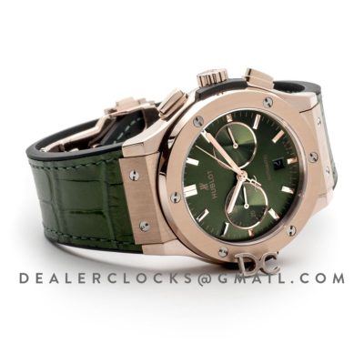 Classic Fusion Chronograph Green Dial in Rose Gold