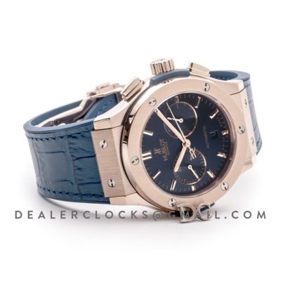 Classic Fusion Chronograph Blue Dial in Rose Gold