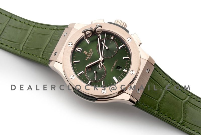 Classic Fusion Chronograph Green Dial in Rose Gold