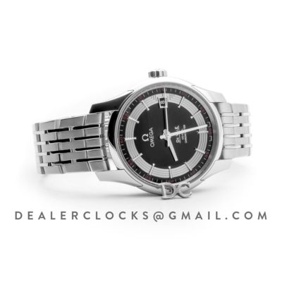 De Ville Co-Axial Chronometer Black Dial in Steel on Bracelet