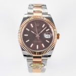 DateJust 41 126331 ARF 1:1 Best Edition 904L Steel Brown Dial on SS/RG Oyster Bracelet SH3235（Gain Weight）